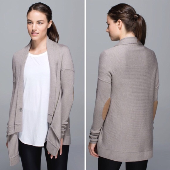 lululemon athletica Sweaters - Lulu Wrap It Up Sweater in Heathered Storm Gray